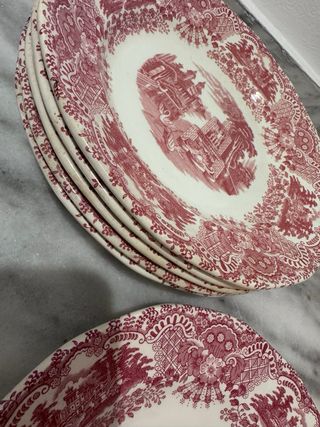 6 Piatti piani La Cartuja Rosa