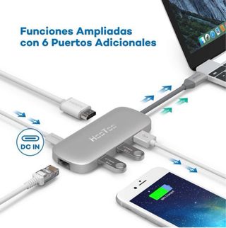 Adaptador Hub USB-C HooToo 6 en 1