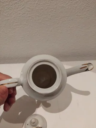 🇯🇵 Cafetera Porcelana Japonesa Vintage Dorada