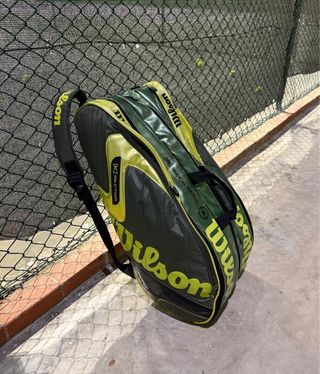 Raquetero Wilson K Factor Verde y Negro