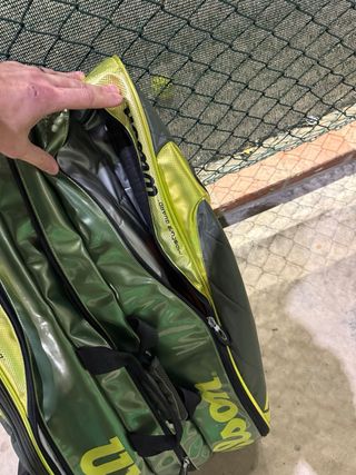 Raquetero Wilson K Factor Verde y Negro