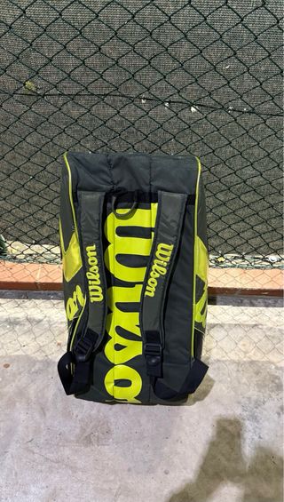 Raquetero Wilson K Factor Verde y Negro