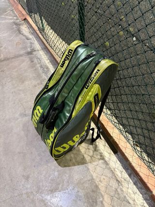 Raquetero Wilson K Factor Verde y Negro