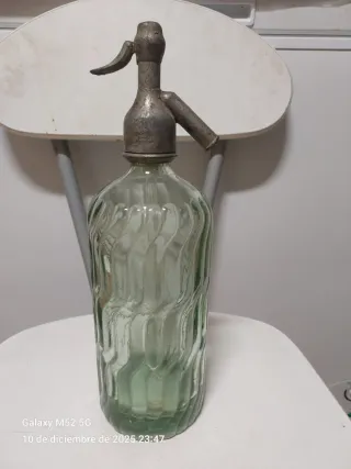 Lote 3 sifones antiguos de vidrio