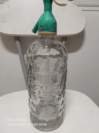 Lote 3 sifones antiguos de vidrio