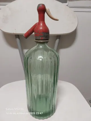 Lote 3 sifones antiguos de vidrio