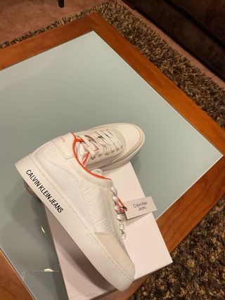 Zapatillas Calvin Klein Jeans Blancas Naranja