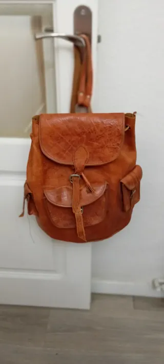 Mochila de cuero auténtico