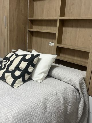 Cama Abatible con Armario y Estanterías