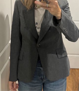 Americana Zara Gris Mujer