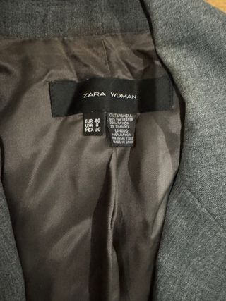 Americana Zara Gris Mujer