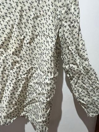 Blusa Promod Talla M Estampada Cuello Peter Pan