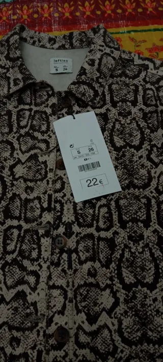 Abrigo/vestido loneta estampado serpiente Talla S