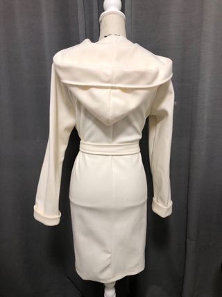 Cappotto Bay bianco con cappuccio taglia unica