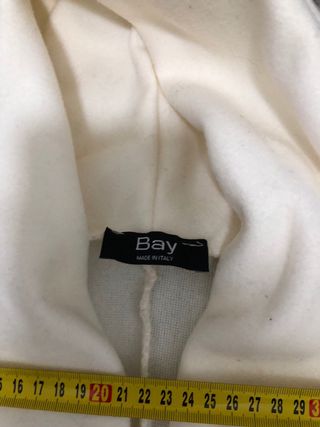 Cappotto Bay bianco con cappuccio taglia unica