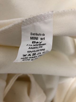 Cappotto Bay bianco con cappuccio taglia unica