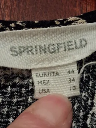 Vestido largo estampado floral negro y beige