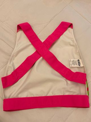 Crop top verde y rosa marca brasileña original