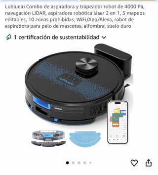 Robot Aspirador Lubluelu 4000 Pa LiDAR