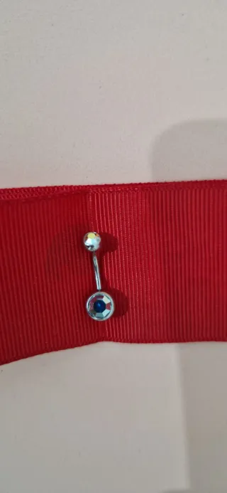 Piercing ombelico acciaio inox nuovo