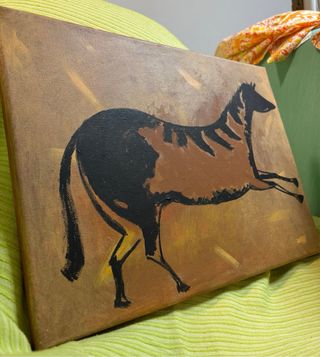 Cuadro Lienzo Caballo Estilo Primitivo