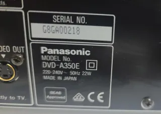 Reproductor DVD Panasonic a350e
