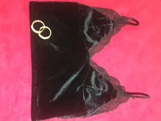 Top terciopelo negro terciopelo