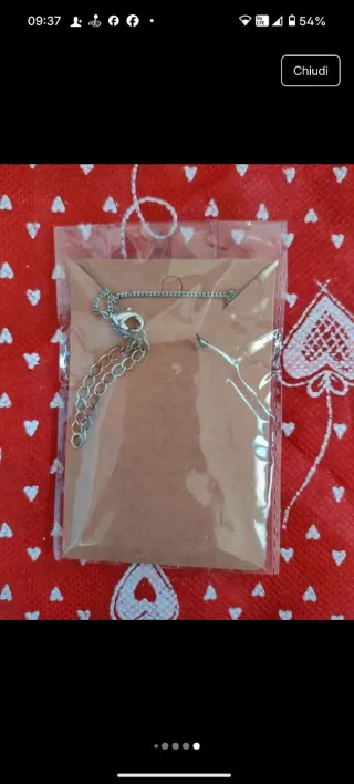 Parure collana e orecchini cuoricini