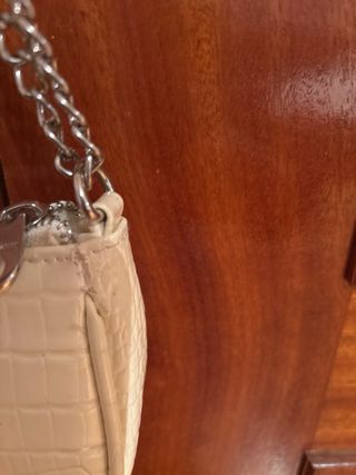 Bolso blanco efecto piel cocodrilo