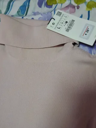 Vestido largo Zara rosa palo