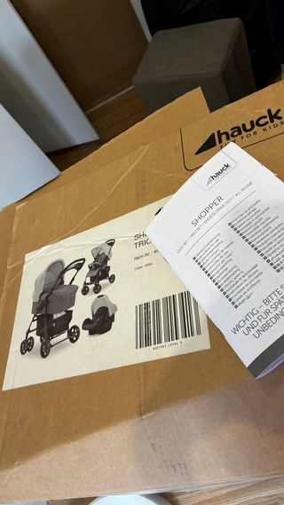 Carro bebé Hauck Trío 3 en 1 gris