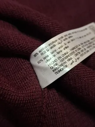 Vestido Zara granate Botones Largo