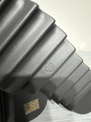 Scarpe donna nere con plateau n.39