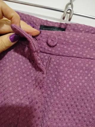 Pantalón vestir Adolfo Domínguez color malva