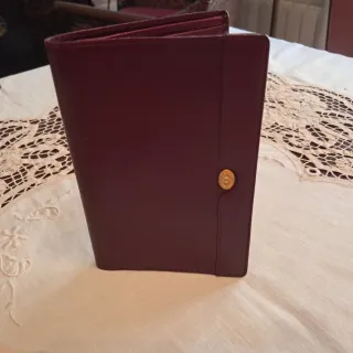 Billetero piel mujer color Borgoña