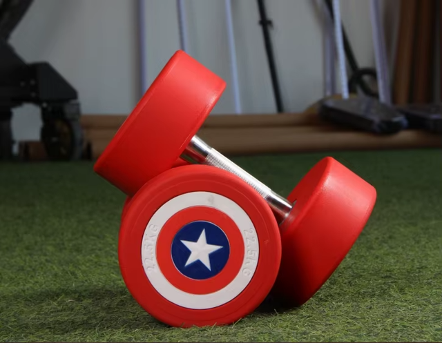 Mancuernas Capitán América 2,5-50 kg