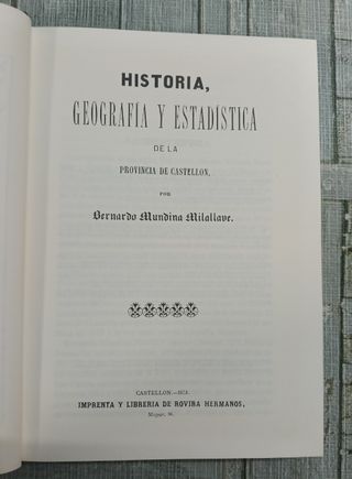 Historia, Geografía y Estadística [...] Castellón