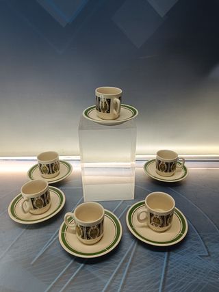 Juego de Te YU-QUAN, tazas 5 cm, platos de 10,5 cm de diametro