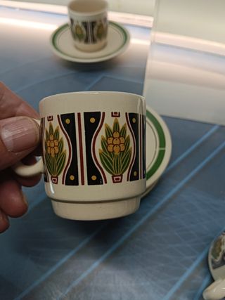 Juego de Te YU-QUAN, tazas 5 cm, platos de 10,5 cm de diametro