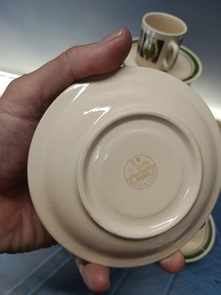 Juego de Te YU-QUAN, tazas 5 cm, platos de 10,5 cm de diametro