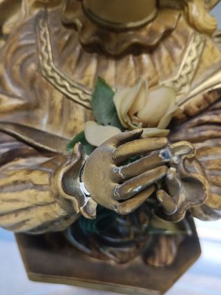 Virgen Maria, orando, escultura con relieve, alguna tara 30x16x12 cm