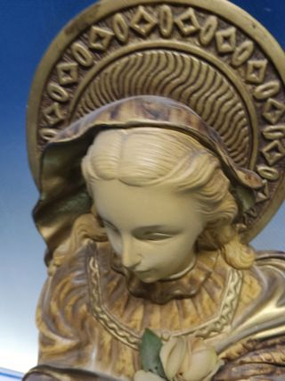 Virgen Maria, orando, escultura con relieve, alguna tara 30x16x12 cm