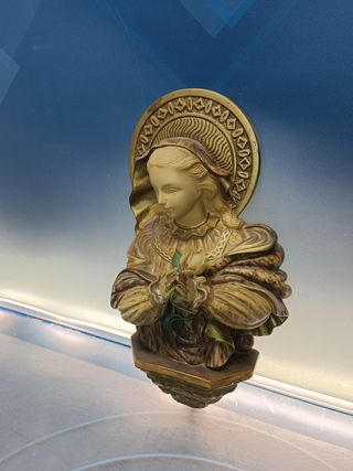 Virgen Maria, orando, escultura con relieve, alguna tara 30x16x12 cm