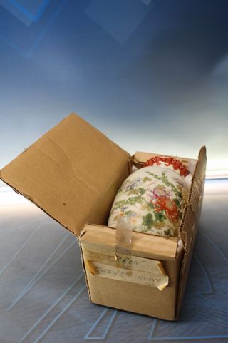 Precioso jarrón de porcelana china de mediados s.XX.