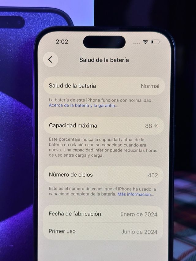 iPhone 15 Pro 256GB 88% batería