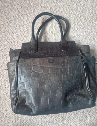 Bolso Piel Roberto Verino Gris