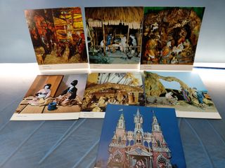 7 Cristmas, postales de nacimientos en diferentes paises.