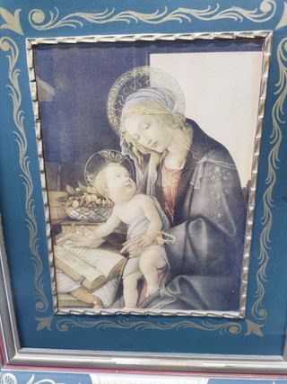 cuadro barroco, Botticelli, madonna on book, la virgen, en sus brazos