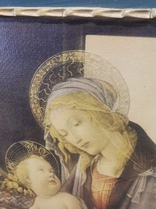 cuadro barroco, Botticelli, madonna on book, la virgen, en sus brazos