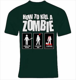 CAMISETA HOW to KILL a ZOMBIE  TALLA S M L XL XXL XXXL SIZE T-SHIRT